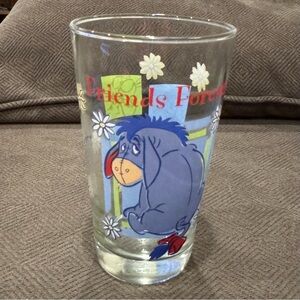 Eeyore Friends Forever Vintage Anchor Hocking 16oz Glass